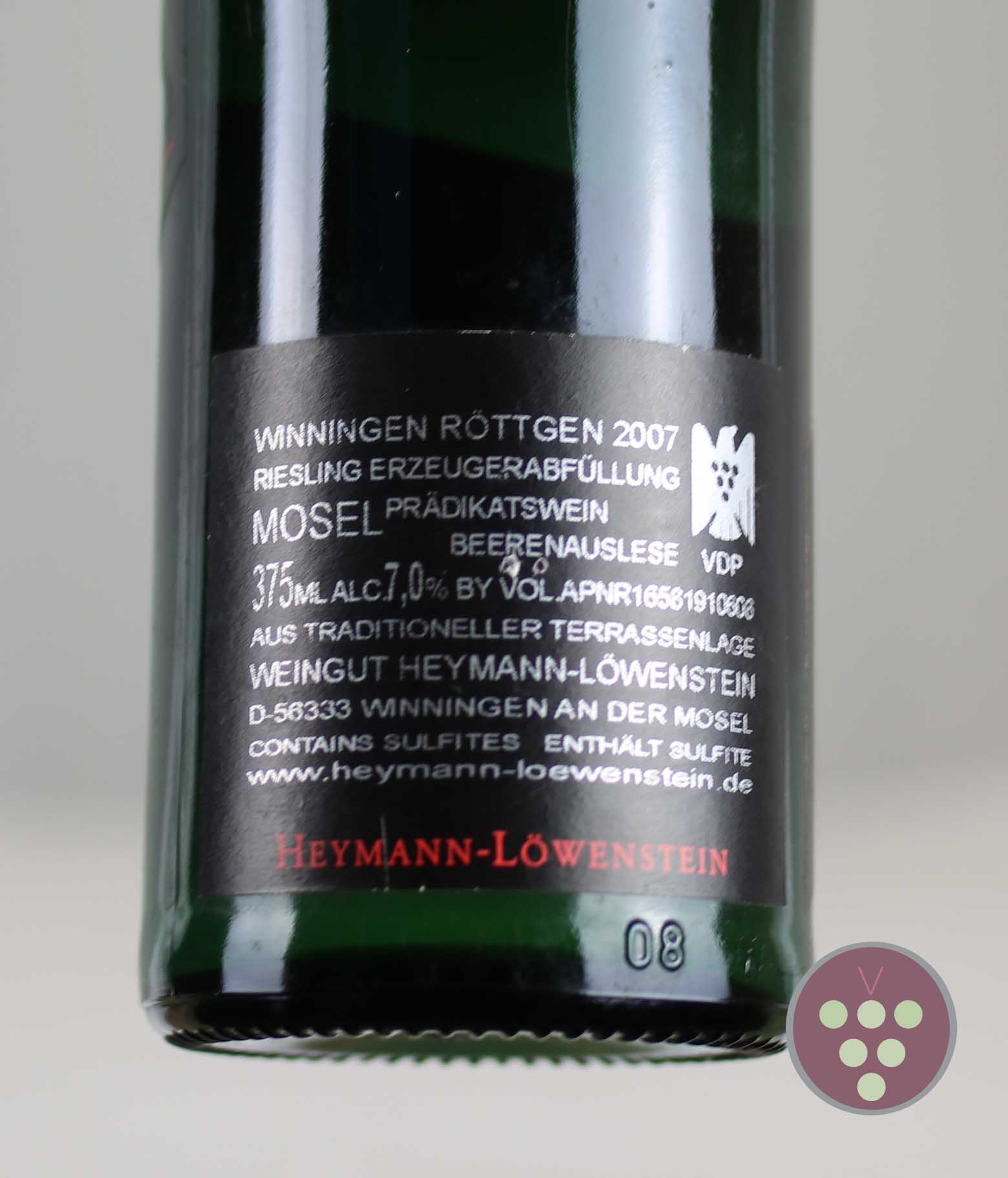 Heymann-Löwenstein | "VDP.Erste Lage" Beerenauslese 2007 - Winningen Röttgen