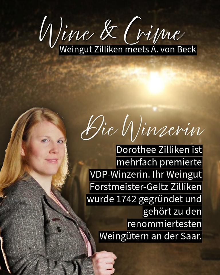 Wine & Crime - Zilliken meets A. von Beck (3 signierte Bücher und drei Prädikatsweine der Saar)