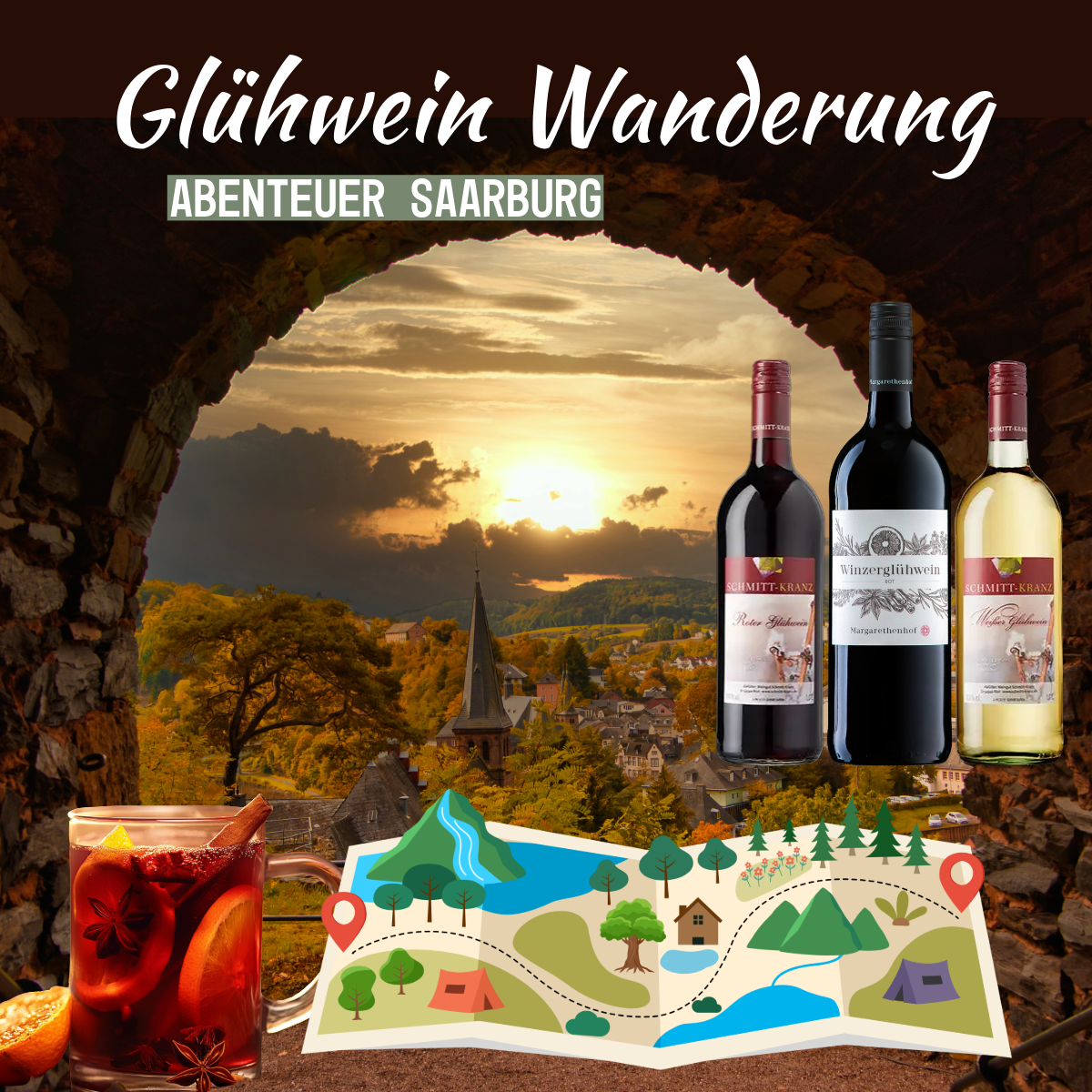 Glühweinwanderung in Saarburg - Self Walk Tour (Ab 10 Pers.) 